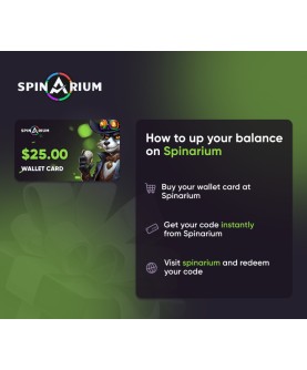 Spinarium.com $25 Wallet Card Code Key GLOBAL